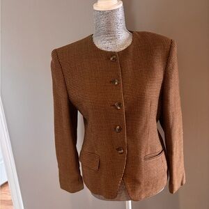 Rena Rowan Brown Houndstooth Jacket